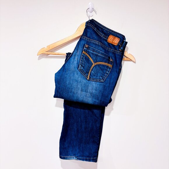 DISH JEANS Trixie Dark Wash Low Rise Slim Straight Jeans | Size 27x32 * - Picture 9 of 12